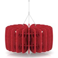 Sch! Acoustic Ceiling Baffles - Shade - Type B - 600mm Wide x 300mm High - Poppy Red