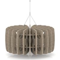 Sch! Acoustic Ceiling Baffles - Shade - Type B - 600mm Wide x 300mm High - Oatmeal Beige