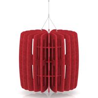 Sch! Acoustic Ceiling Baffles - Shade - Type B - 600mm Wide x 600mm High - Poppy Red