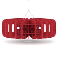 Sch! Acoustic Ceiling Baffles - Shade - Type C - 900mm Wide x 300mm High - Poppy Red