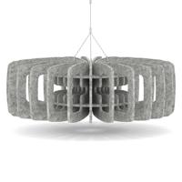 Sch! Acoustic Ceiling Baffles - Shade - Type C - 900mm Wide x 300mm High - Pebble Light Grey