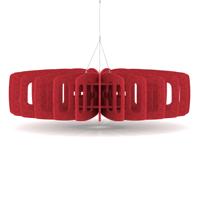 Sch! Acoustic Ceiling Baffles - Shade - Type C - 1200mm Wide x 300mm High - Poppy Red