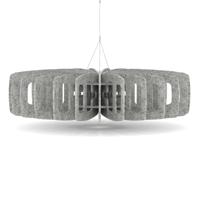 Sch! Acoustic Ceiling Baffles - Shade - Type C - 1200mm Wide x 300mm High - Pebble Light Grey