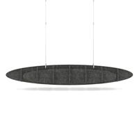 Sch! Acoustic Ceiling Baffles - Hatch - Type D - 1600 x 650mm Wide x 250mm High - Graphite Charcoal