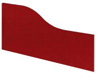 Impulse Plus Wave 450/600 Desktop Screen Burgundy Fabric Light Grey Edges