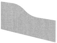 Impulse Plus Wave 450/600 Desktop Screen Light Grey Fabric Light Grey Edges