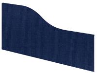 Impulse Plus Wave 450/600 Desktop Screen Royal Blue Fabric Light Grey Edges