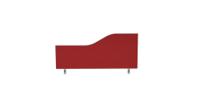 Impulse Plus Wave 450/800 Desktop Screen Burgundy Fabric Light Grey Edges