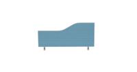 Impulse Plus Wave 450/800 Desktop Screen Sky Blue Fabric Light Grey Edges