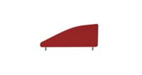 Impulse Plus Angle 450/800 Desktop Screen Burgundy Fabric Light Grey Edges
