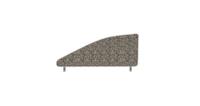 Impulse Plus Angle 450/800 Desktop Screen Lead Fabric Light Grey Edges