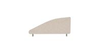 Impulse Plus Angle 450/800 Desktop Screen Light Grey Fabric Light Grey Edges