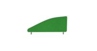 Impulse Plus Angle 450/800 Desktop Screen Palm Green Fabric Light Grey Edges