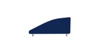 Impulse Plus Angle 450/800 Desktop Screen Powder Blue Fabric Light Grey Edges