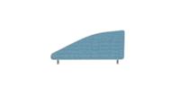 Impulse Plus Angle 450/800 Desktop Screen Sky Blue Fabric Light Grey Edges