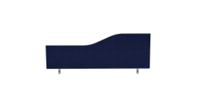 Impulse Plus Wave 450/1000 Desktop Screen Royal Blue Fabric Light Grey Edges