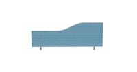 Impulse Plus Wave 450/1000 Desktop Screen Sky Blue Fabric Light Grey Edges