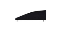 Impulse Plus Angle 450/1000 Desktop Screen Black Fabric Light Grey Edges