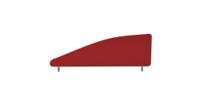 Impulse Plus Angle 450/1000 Desktop Screen Burgundy Fabric Light Grey Edges