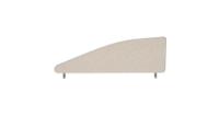Impulse Plus Angle 450/1000 Desktop Screen Light Grey Fabric Light Grey Edges
