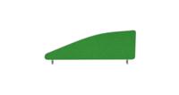 Impulse Plus Angle 450/1000 Desktop Screen Palm Green Fabric Light Grey Edges