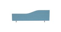 Impulse Plus Wave 450/1200 Desktop Screen Sky Blue Fabric Light Grey Edges