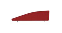 Impulse Plus Angle 450/1200 Desktop Screen Burgundy Fabric Light Grey Edges