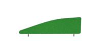 Impulse Plus Angle 450/1200 Desktop Screen Palm Green Fabric Light Grey Edges