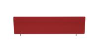 Impulse Plus Oblong 450/1400 Desktop Screen Burgundy Fabric Light Grey Edges