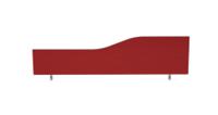 Impulse Plus Wave 450/1400 Desktop Screen Burgundy Fabric Light Grey Edges