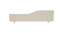 Impulse Plus Wave 450/1400 Desktop Screen Light Grey Fabric Light Grey Edges