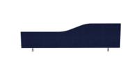 Impulse Plus Wave 450/1400 Desktop Screen Royal Blue Fabric Light Grey Edges