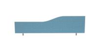 Impulse Plus Wave 450/1400 Desktop Screen Sky Blue Fabric Light Grey Edges