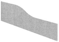Impulse Plus Wave 450/1500 Desktop Screen Light Grey Fabric Light Grey Edges