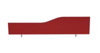 Impulse Plus Wave 450/1600 Desktop Screen Burgundy Fabric Light Grey Edges