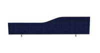 Impulse Plus Wave 450/1600 Desktop Screen Royal Blue Fabric Light Grey Edges