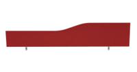 Impulse Plus Wave 450/1800 Desktop Screen Burgundy Fabric Light Grey Edges