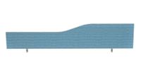 Impulse Plus Wave 450/1800 Desktop Screen Sky Blue Fabric Light Grey Edges