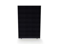 Impulse Plus Oblong 1800/1200 Floor Free Standing Screen Black Fabric Light Grey Edges