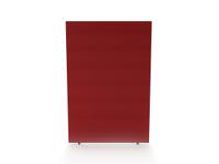 Impulse Plus Oblong 1800/1200 Floor Free Standing Screen Burgundy Fabric Light Grey Edges
