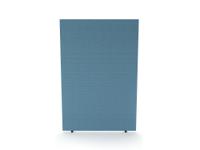 Impulse Plus Oblong 1800/1200 Floor Free Standing Screen Sky Blue Fabric Light Grey Edges