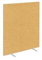 Impulse Plus Oblong 1800/1400 Floor Free Standing Screen Beige Fabric Light Grey Edges