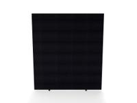 Impulse Plus Oblong 1800/1600 Floor Free Standing Screen Black Fabric Light Grey Edges