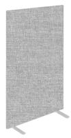 Impulse Plus Oblong 1650/600 Floor Free Standing Screen Light Grey Fabric Light Grey Edges