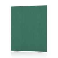 Impulse Plus Oblong 1650/1500 Floor Free Standing Screen Palm Green Fabric Light Grey Edges