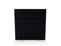 Impulse Plus Oblong 1650/1600 Floor Free Standing Screen Black Fabric Light Grey Edges