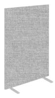 Impulse Plus Oblong 1500/600 Floor Free Standing Screen Light Grey Fabric Light Grey Edges