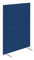 Impulse Plus Oblong 1500/600 Floor Free Standing Screen Powder Blue Fabric Light Grey Edges