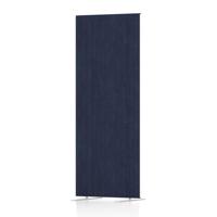 Impulse Plus Oblong 1500/600 Floor Free Standing Screen Royal Blue Fabric Light Grey Edges