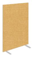 Impulse Plus Oblong 1500/800 Floor Free Standing Screen Beige Fabric Light Grey Edges